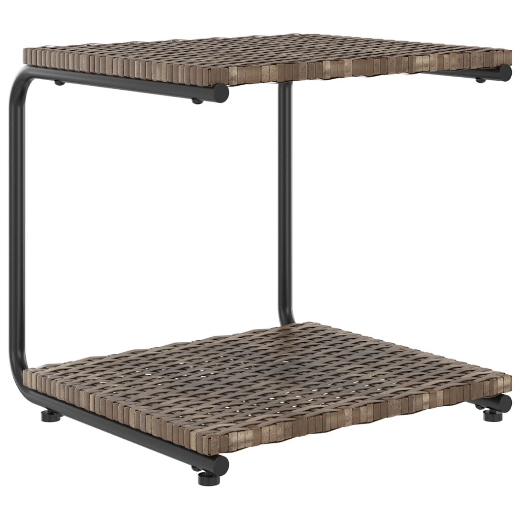 vidaXL 2-Person Garden Sun Bed with Cushions Poly Rattan Brown