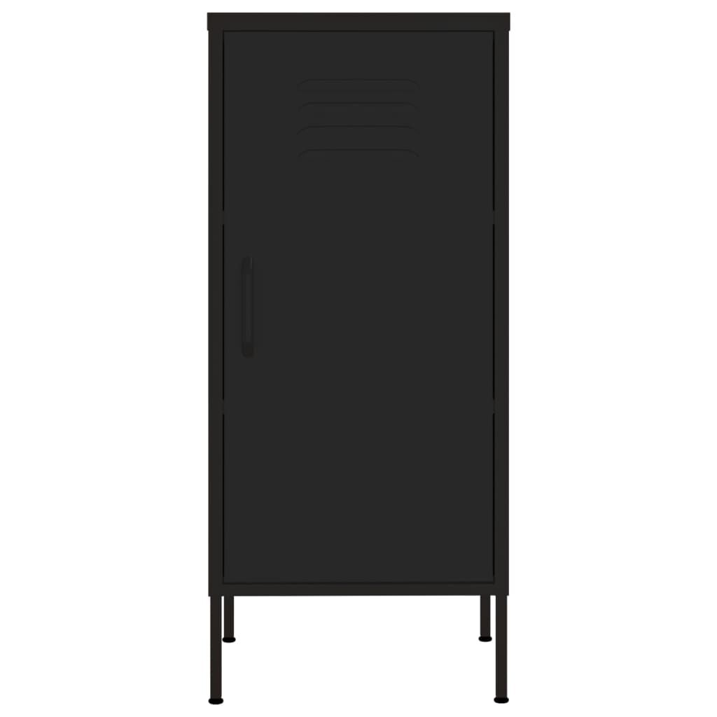 vidaXL Storage Cabinet Black 42.5x35x101.5 cm Steel