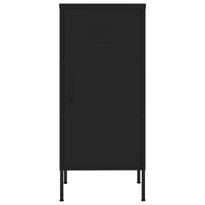 vidaXL Storage Cabinet Black 42.5x35x101.5 cm Steel