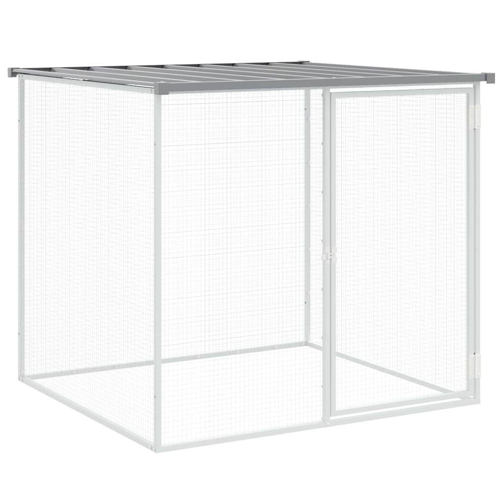 vidaXL Chicken Cage with Roof Light Grey 103x98x90 cm Galvanised Steel