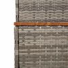 vidaXL Hot Tub Step Grey 50x50x50.5 cm Poly Rattan and Solid Acacia