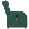 vidaXL Massage Recliner Chair Dark Green Fabric