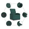 vidaXL Stand up Recliner Chair Dark Green Fabric