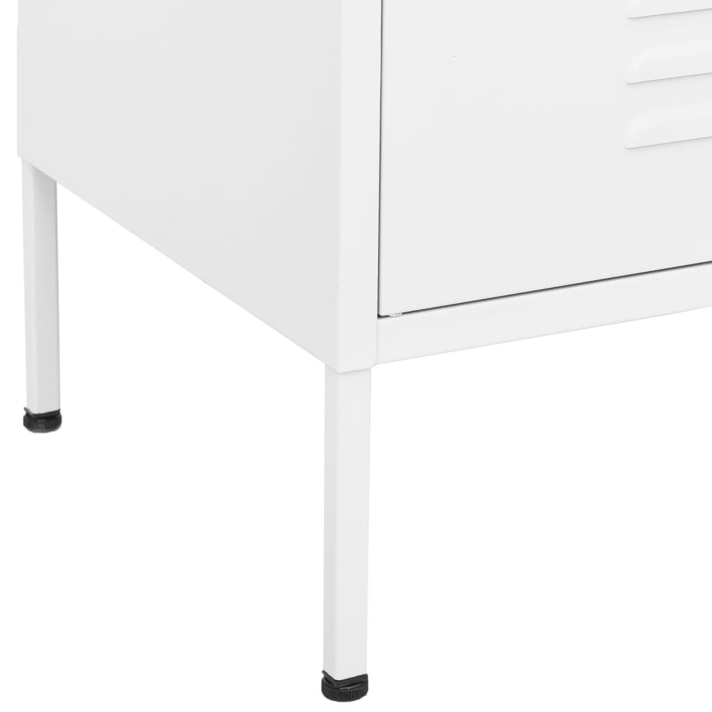 vidaXL Storage Cabinet White 80x35x101.5 cm Steel