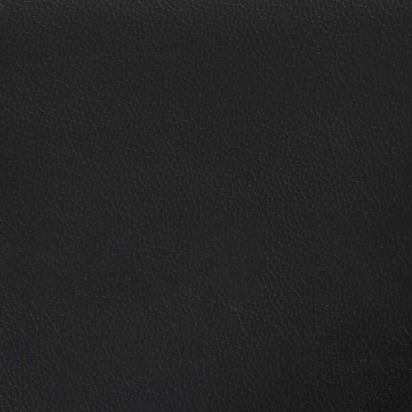 vidaXL Bench with Backrest Black 112x65.5x75 cm Faux Leather