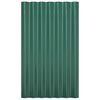 vidaXL Roof Panels 12 pcs Galvanised Steel Green 60x36 cm