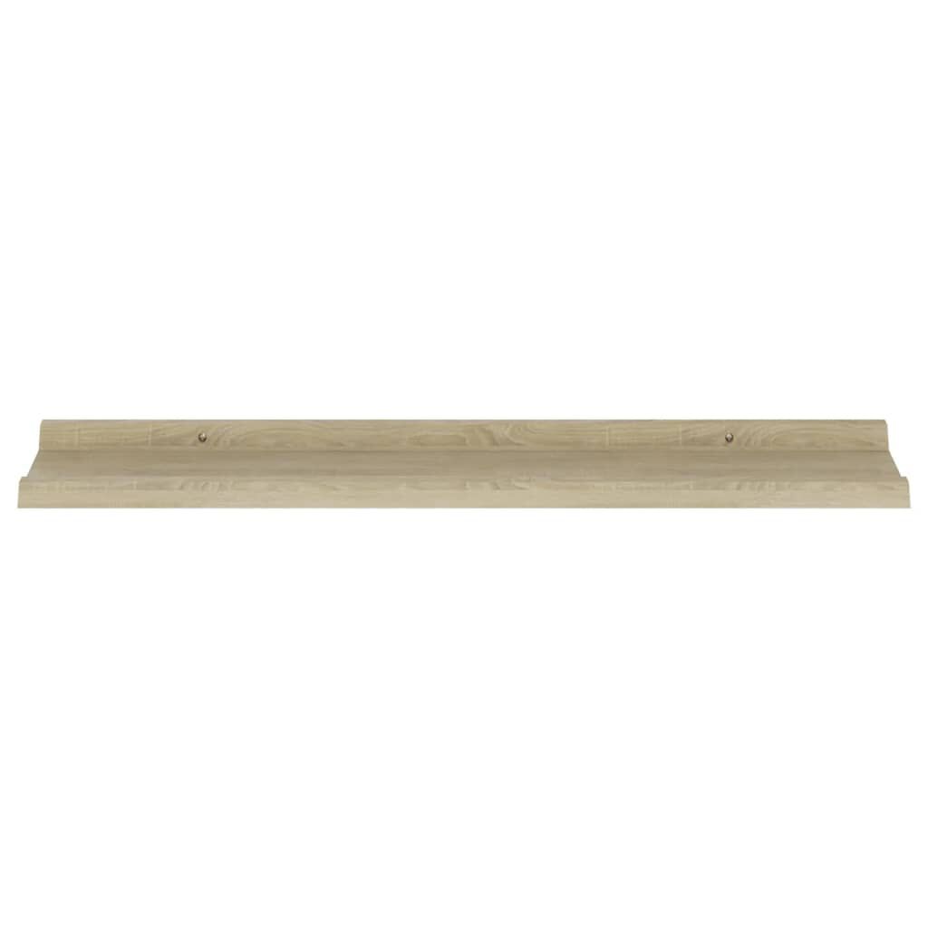 vidaXL Wall Shelves 2 pcs Sonoma Oak 80x9x3 cm