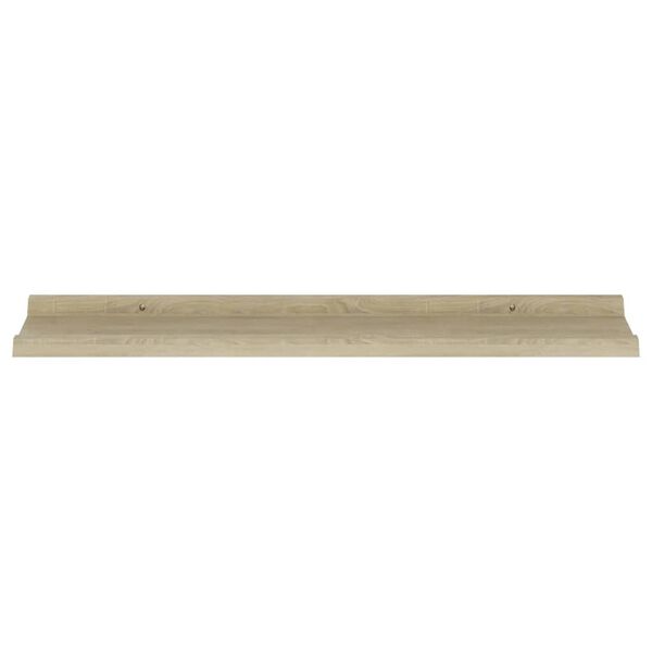 vidaXL Wall Shelves 2 pcs Sonoma Oak 80x9x3 cm