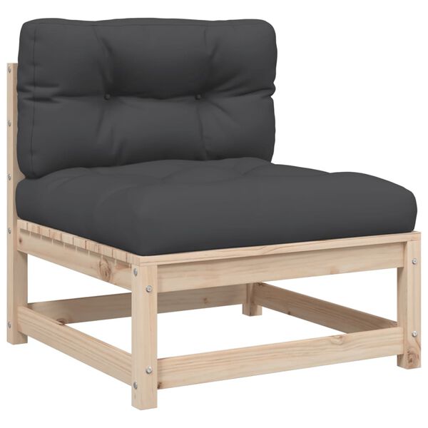 vidaXL 9 Piece Garden Sofa Set with Cushions Solid Wood Pine