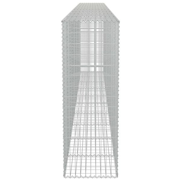 vidaXL Gabion Wall with Covers Galvanised Steel 600x50x150 cm