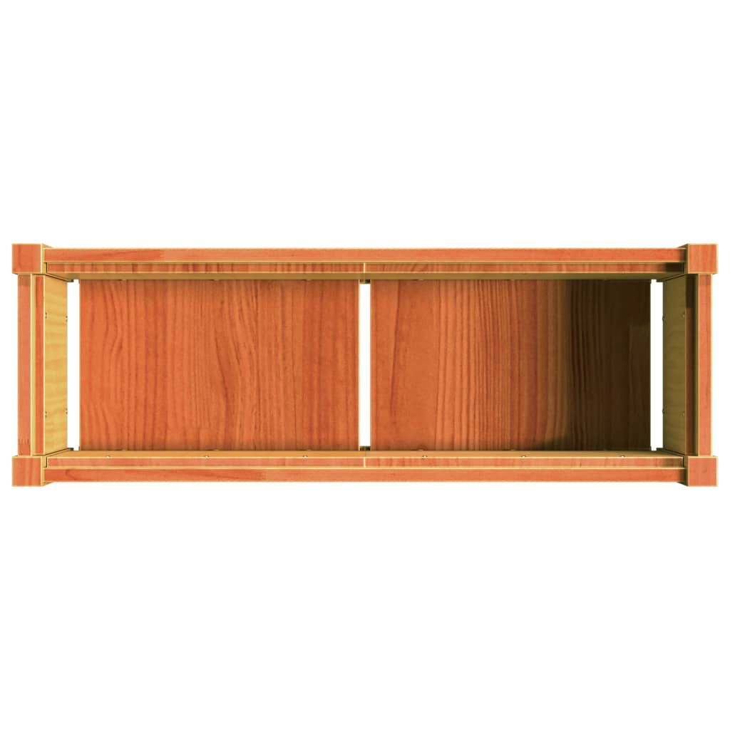 vidaXL Garden Planter Wax Brown 90x31x31 cm Solid Wood Pine