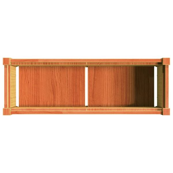 vidaXL Garden Planter Wax Brown 90x31x31 cm Solid Wood Pine