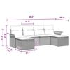 vidaXL Garden Sofa Set 6 pcs Grey and navy 251 x 117 x 85 cm