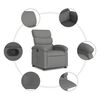 vidaXL Recliner Chair Dark Grey Fabric
