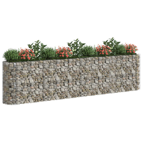 vidaXL Gabion Raised Bed Galvanised Iron 400x50x100 cm
