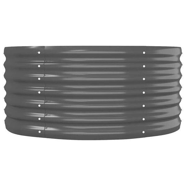 vidaXL Garden Raised Bed Galvanised Steel 152x80x36 cm Anthracite