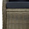 vidaXL 9 Piece Outdoor Dining Set with Cushions Poly Rattan Brown