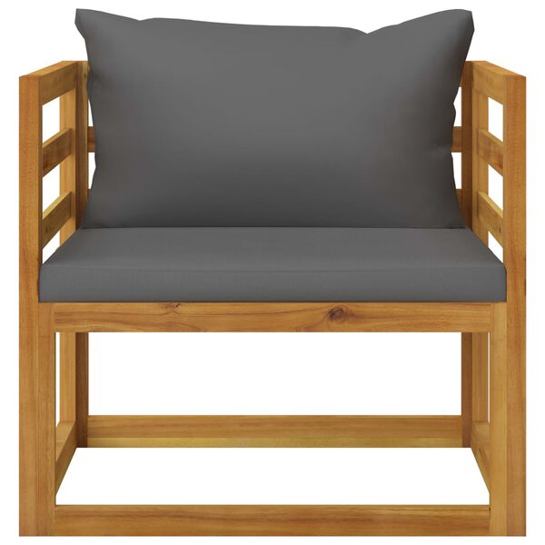 vidaXL 5 Piece Garden Lounge Set with Cushion Solid Acacia Wood