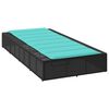 vidaXL Sunbed with Floating Cushion Black Poly Rattan