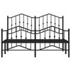 vidaXL Metal Bed Frame without Mattress with Footboard Black 150x200cm