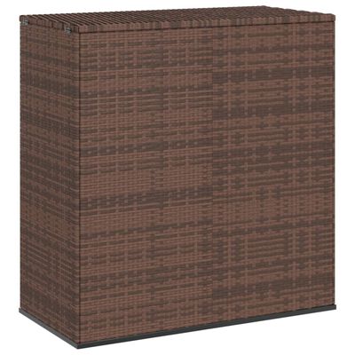 vidaXL Garden Cushion Box PE Rattan 100x49x103.5 cm Brown