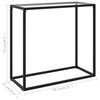 vidaXL Console Table Transparent 80x35x75 cm Tempered Glass