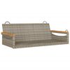 vidaXL Swing Bench Grey 109x62x40 cm Poly Rattan