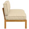 vidaXL Sofa Set with Cushion Beige 120 x 92 x 69 cm Solid Acacia Wood