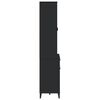 vidaXL Highboard VIKEN Black 80x40x190 cm Solid Wood Pine