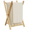 vidaXL Laundry Basket Cream White 41.5x36x63.5 cm Bamboo