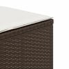 vidaXL Garden Stools with Cushions 4 pcs Brown 40x40x35 cm Poly Rattan