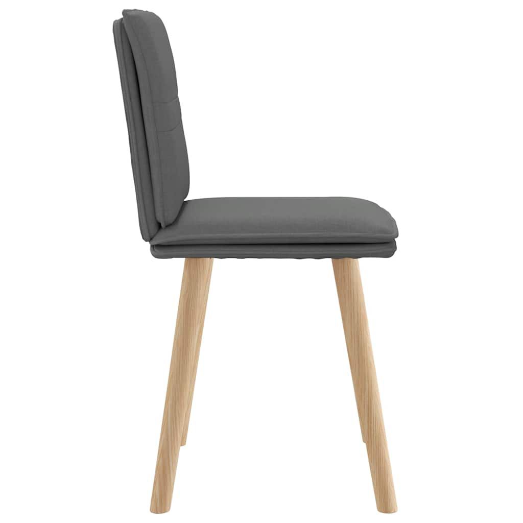 vidaXL Dining Chairs 2 pcs Dark Grey Fabric