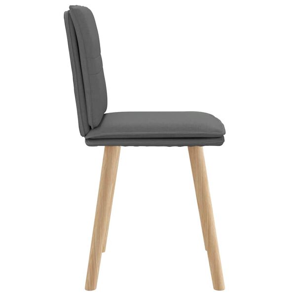 vidaXL Dining Chairs 2 pcs Dark Grey Fabric