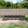 vidaXL 7 Piece Garden Lounge Set with Cushions Anthracite Poly Rattan