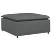 vidaXL Modular Sofa Footstool Module Dark Grey 100x100x48 cm