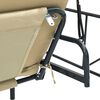 vidaXL Garden Swing Bench with Canopy Sand&nbsp;Steel