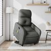 vidaXL Stand up Massage Recliner Chair Dark Grey Fabric