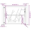 vidaXL Garden Gate Anthracite 105x105 cm Steel Grass Design