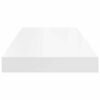 vidaXL Floating Wall Shelf White 60x23.5x3.8 cm MDF