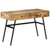 vidaXL Writing Desk with Drawers Solid Mango Wood 110x50x76 cm