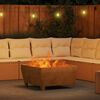vidaXL Fire Pit Brown 80 x 80 x 43 cm Steel