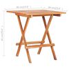 vidaXL 3 Piece Bistro Set with Green Cushions Solid Teak Wood
