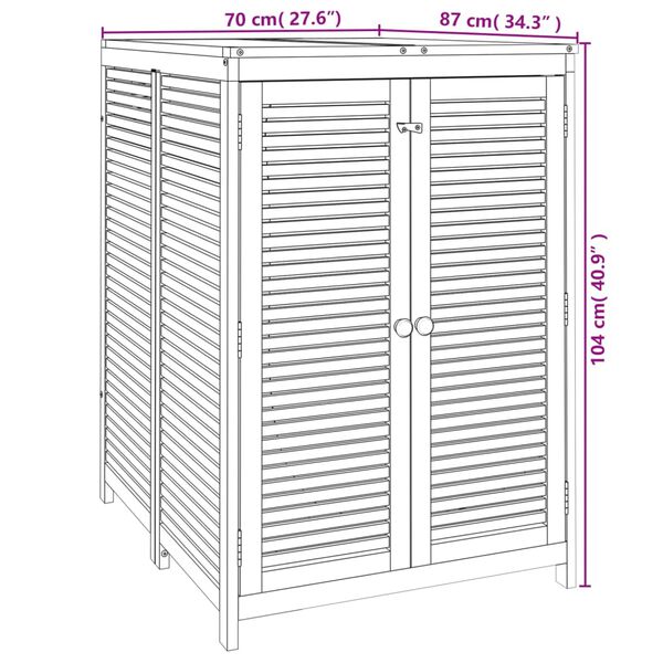 vidaXL Garden Storage Box 70x87x104 cm Solid Wood Acacia