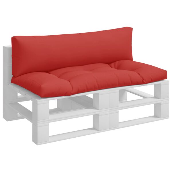vidaXL Pallet Cushions 2 pcs Red Fabric
