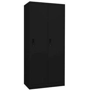 vidaXL Wardrobe Black 80x50x180 cm Steel