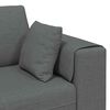 vidaXL Sofa with Cushion 3 pcs Dark Grey Fabric