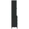 vidaXL Highboard VIKEN Black 80x40x190 cm Solid Wood Pine