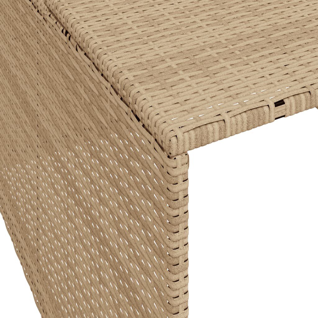 vidaXL Robot Mower Garage Beige 86x90x52/57 cm Poly Rattan