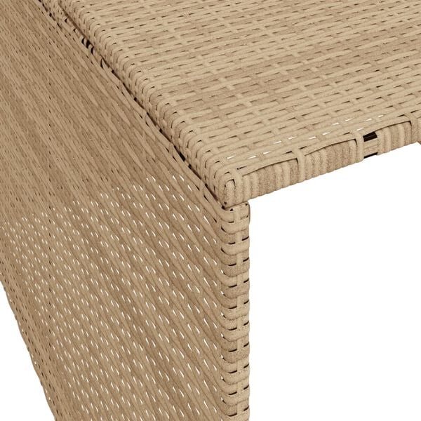 vidaXL Robot Mower Garage Beige 86x90x52/57 cm Poly Rattan