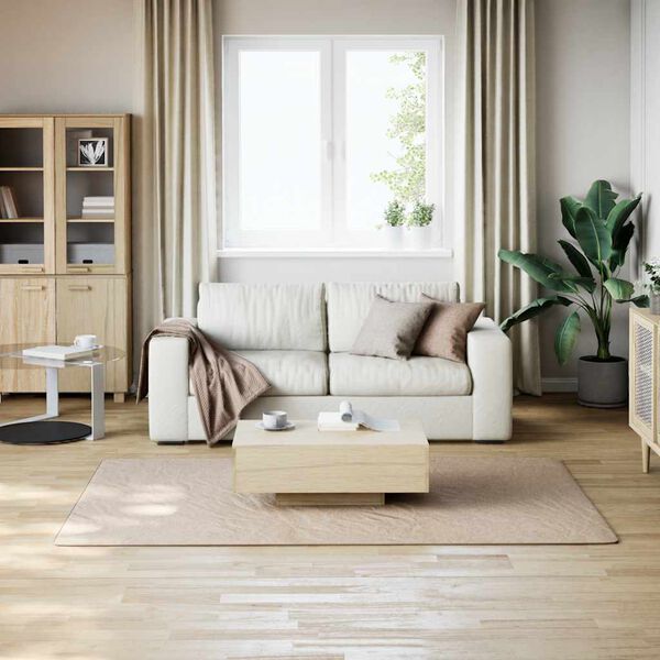 vidaXL Washable Rug Soft Shaggy Beige 160x230 cm Anti Slip